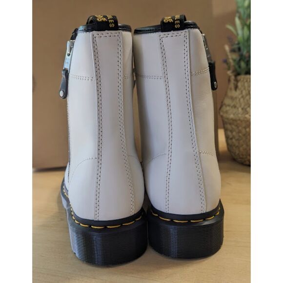Dr. Martens 1460 Women's Twin Zip White Sendal Leather Combat Boots UK 8 NIB - Picture 8 of 15
